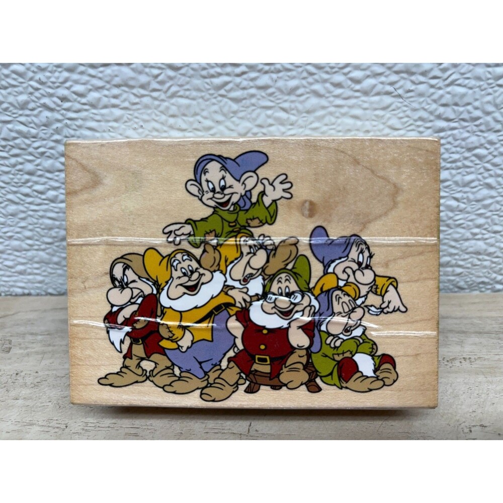 All Night Media Wood Mounted Rubber Stamp Seven Dwarfs